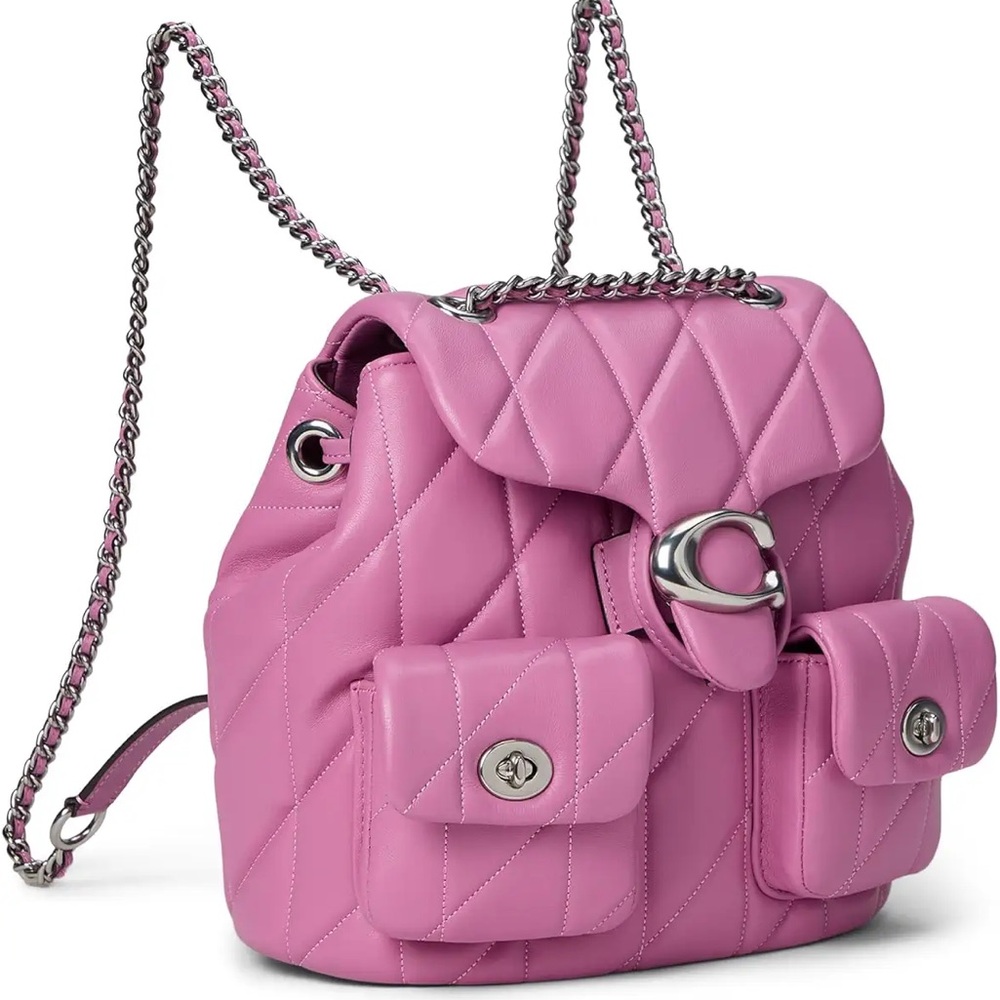 Pink Quilted Women's Backpack